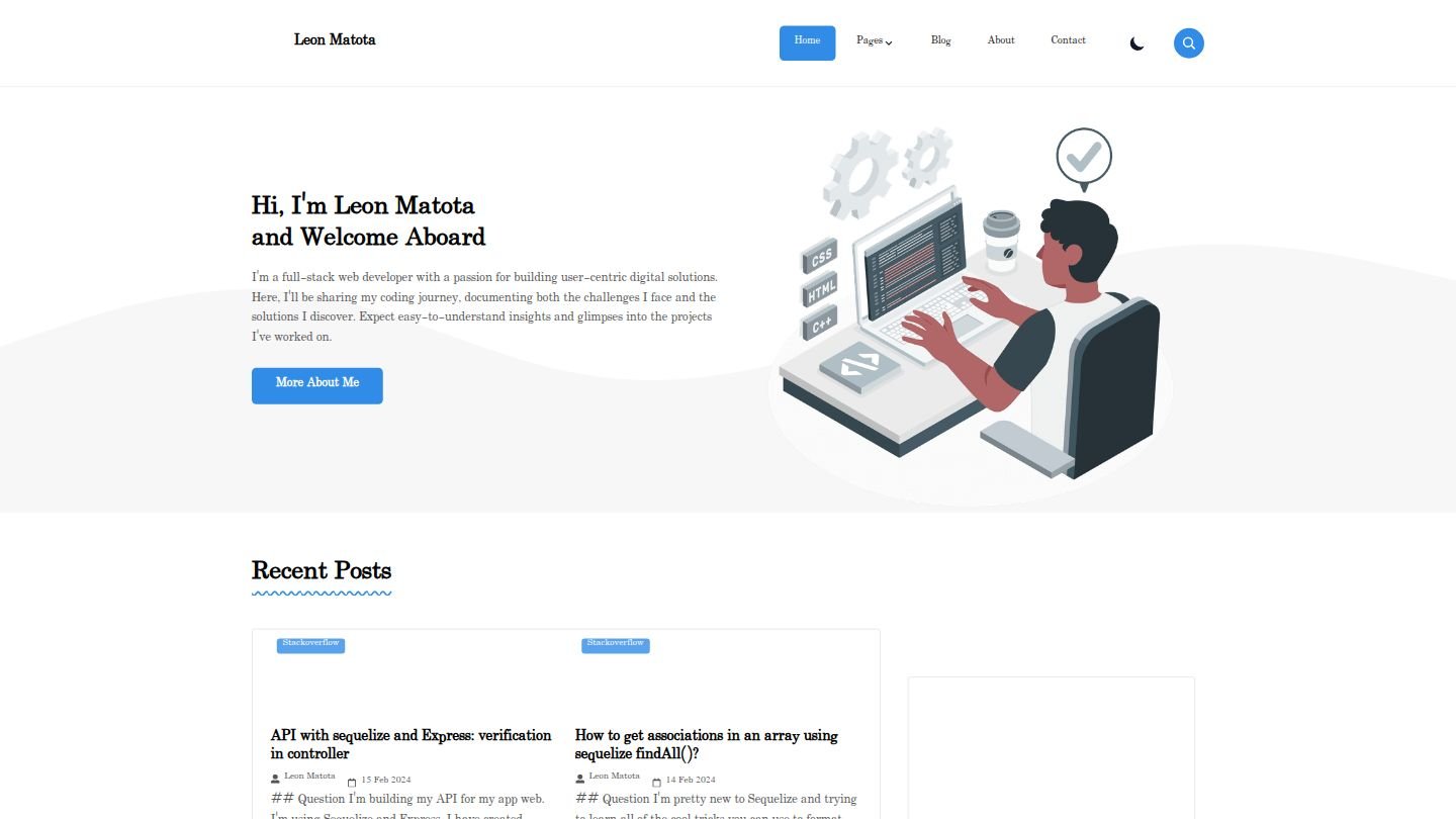 Leon Matota Personal Website